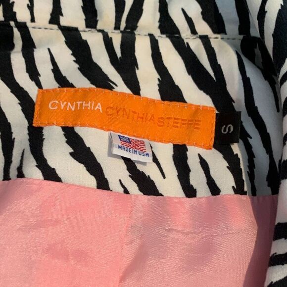 Cynthia Steffe Zebra Print Jacket with Pink Lining, sz s, pink and zebra print, - Picture 7 of 16